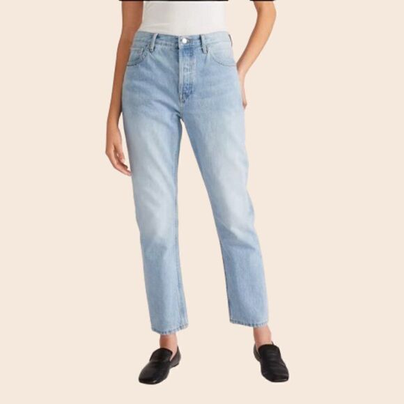 Everlane The ’90s Cheeky Jean Ankle Length in Vintage Sunbleached Blue Size 23 - Picture 2 of 15